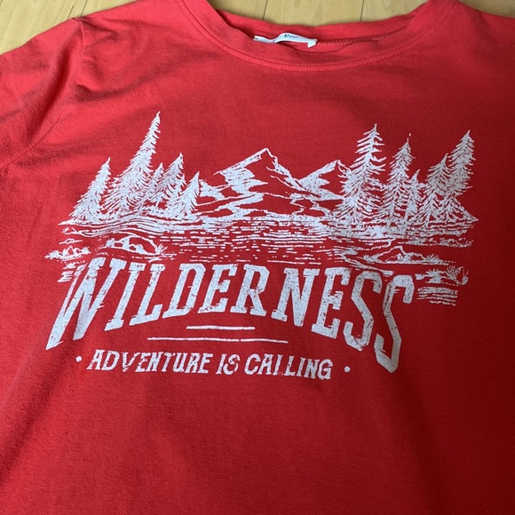 “Wilderness” Vintage Inspired Red Graphic Tee - Picture 2 of 4